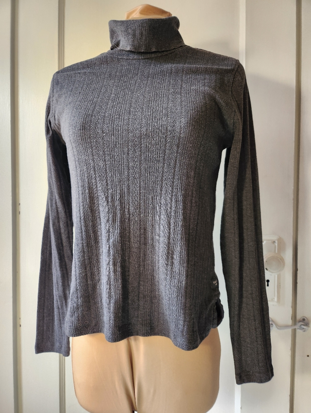 Toad&Co Foothill Pointelle Blue Long Sleeve Turtleneck